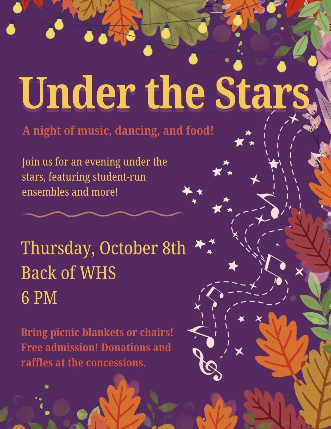 Flier for Under the Stars