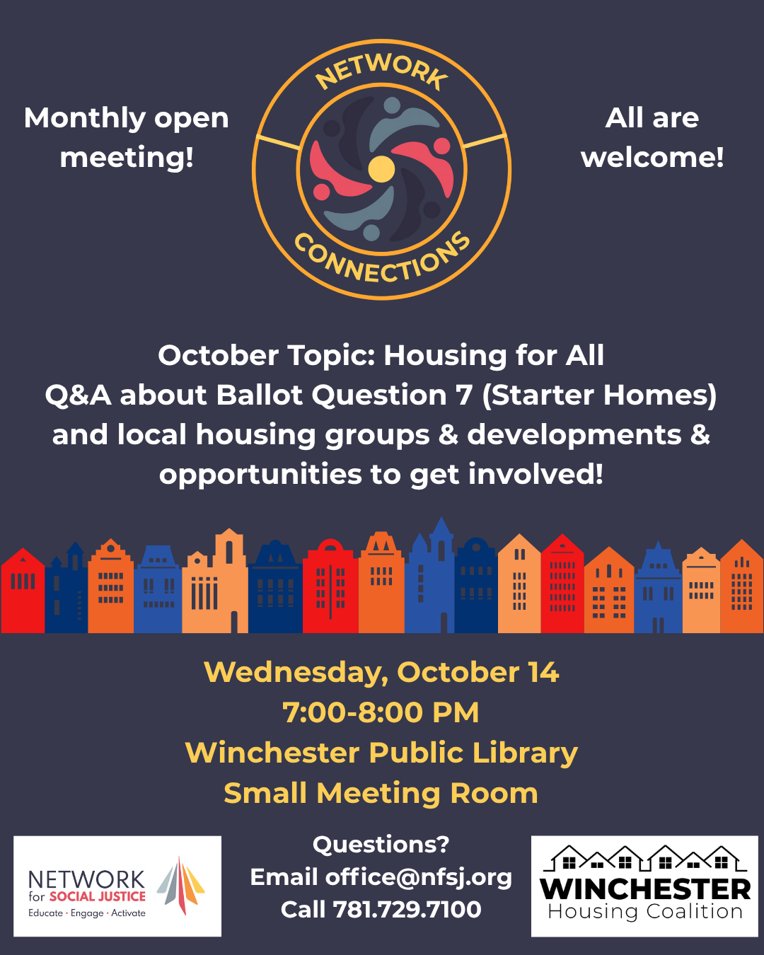 Flier for October Network Connections: Housing for All