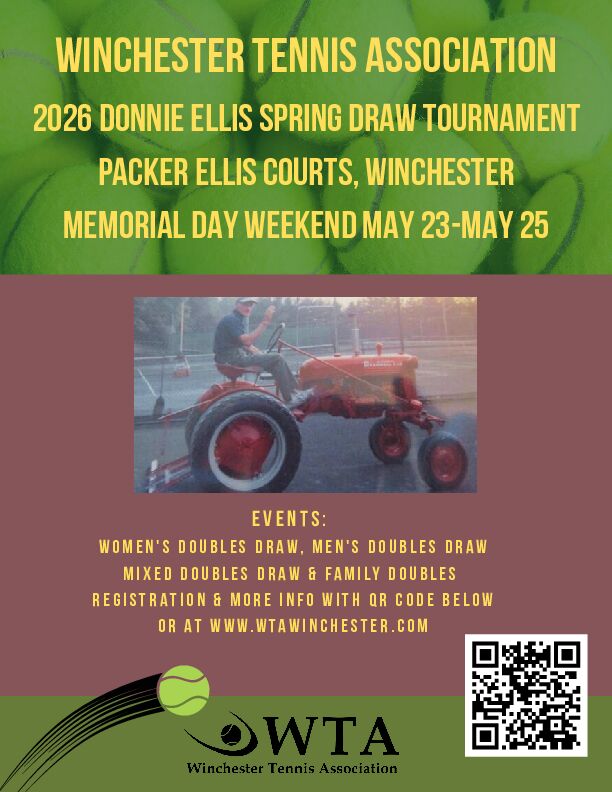 Publicity image for 2026 Donnie Ellis Spring Draw Tennis Tournament
