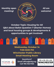Flier for October Network Connections: Housing for All