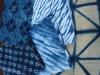 Shibori Indigo dyed textile samples ( vertical photo)