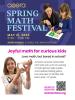 Flier for Acera School Spring Math Festival